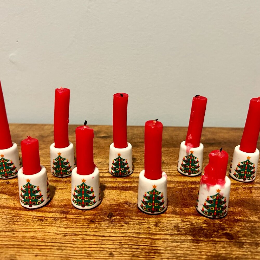 Vintage German Mini Christmas Candle Holders